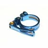 Acor, Sattelschelle, Klemmring Sattelstütze, 31,8mm, CNC Alu, Mit Schnellspanner, 21g, Blau