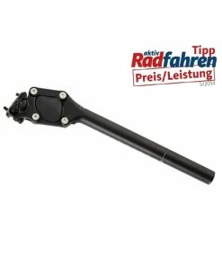 Contec, Parallelogramm Sattelstütze Gefedert, Federstütze, 27,2mm, 350mm, Schwarz Matt, 620g