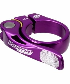 Reverse, Sattelschelle, Long Live, Schnellspanner, ALU, 34,9mm, Purple