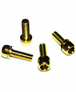 Reverse, Schraube Edelstahl, M6x18, Mit Unterlagsscheibe, 4er Set, Gold