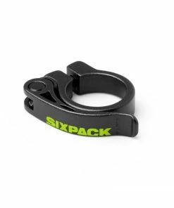 SIXPACK, Sattelschelle, Menace, Schnellspanner, 31,8mm, Schwarz-neongelb