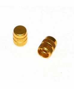 Token, Ventilkappen Alu, 1 Paar, Für AV Autoventil, Schrader Ventil, 2g, Gold