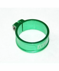 Tune, Sattelschelle, Klemmring, Schraubwürger, 34,9mm, CNC Alu, Titanschraube, Giftgrün 10 G