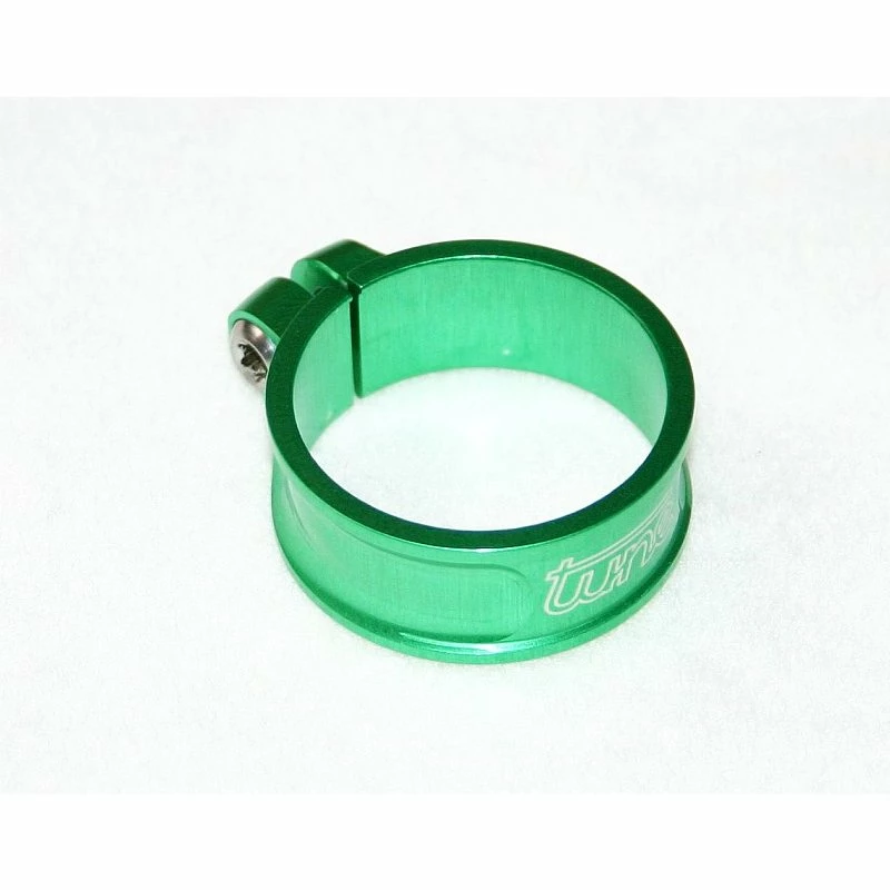 Tune, Sattelschelle, Klemmring, Schraubwürger, 34,9mm, CNC Alu, Titanschraube, Giftgrün 10 G 1 Tune, Sattelschelle, Klemmring, Schraubwürger, 34,9mm, CNC Alu, Titanschraube, Giftgrün 10 G