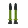 VAR, Ventil Alu Tubelessventil Für TL-Ready Umrüstung SV, 6,5mm, 40mm Lang, 2er Pack, Grün